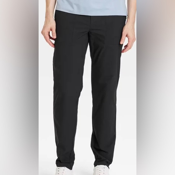 All In Motion Men’s Black Commuter Pants Sz 34X32 Casual Mid Weight Stretch NWT - Picture 1 of 7